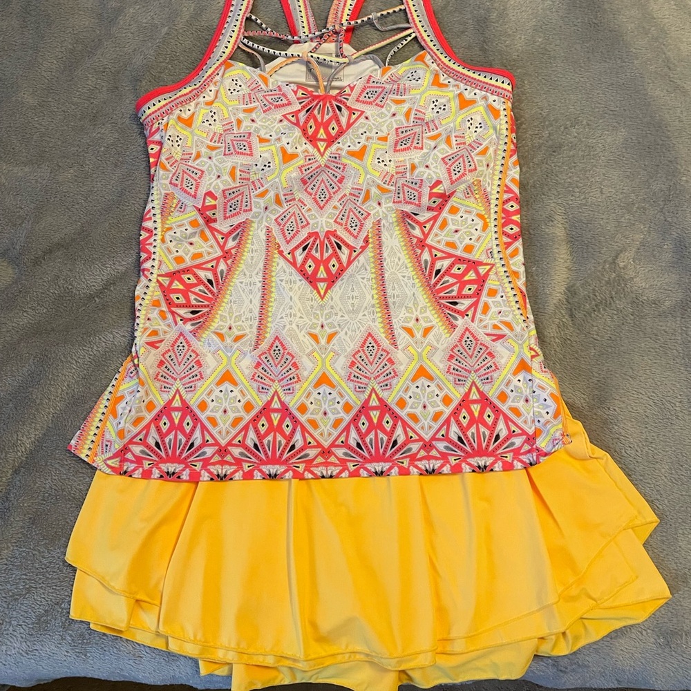 Tennis top and Skirt Large top Lucky in Love